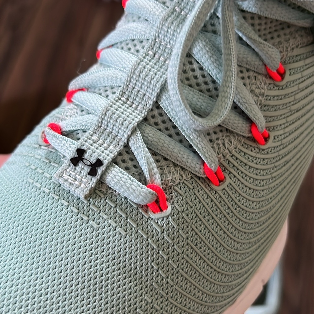Under Armour Women's Sneakers - Light Blue with Pink Accents - Picture 4 of 7